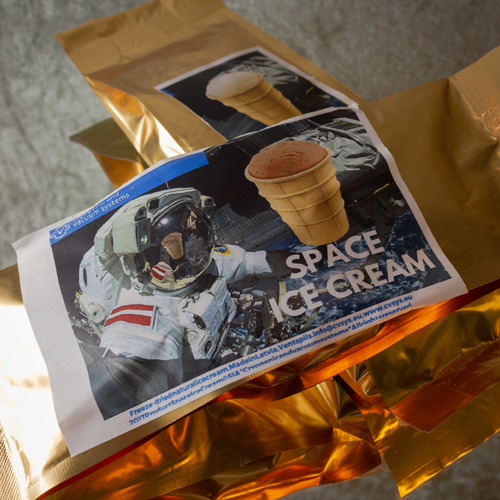 Sublimated ice cream