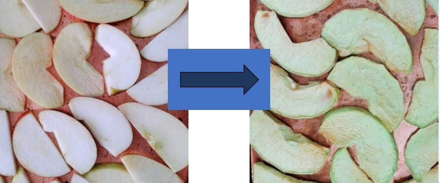 Sublimated apple